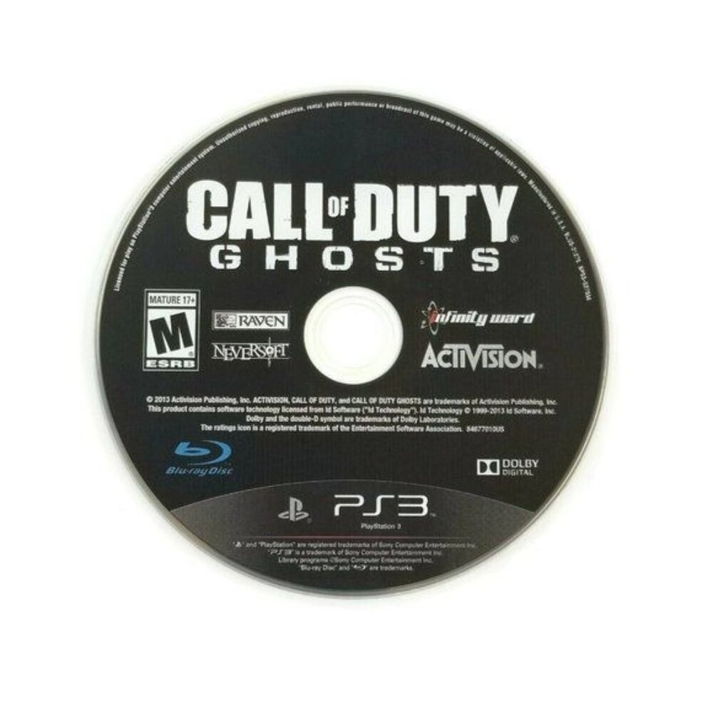 Call of Duty: Ghosts PlayStation 3, 2013 PS3 First-person Shooter Game DISC ONLY